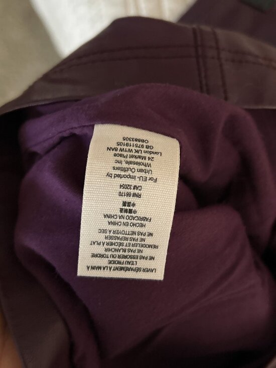 Free People Modern Femme Plum Purple Vegan Leather Mini Skirt SZ 2 - Picture 10 of 10